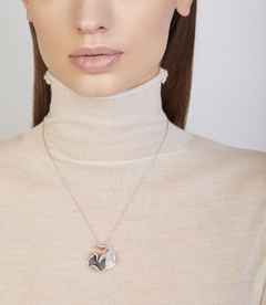 Cammilli Firenze Sultana  Kette mit Anhänger Tricolor White Ice, Black Lava und Natural Beige Gold 45cm mit Brillanten 0,420ct – Halsschmuck Kette mit Anhänger aus 750 Weißgold. – Ansicht 2