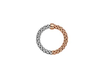 Fope Essentials Ring zweifarbig Weißgold / Roségold schmal flexibel Weite M – Ringe Ring aus 750 Weißgold/Rotgold. – Ansicht 2