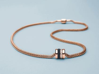 Bering Arctic Symphony Anhänger Edelstahl rosegold Friends4Ever 4 – Anhänger Anhänger mit Besatz aus Edelstahl, PVD beschichtet und und . – Ansicht 2
