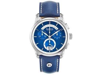 Bruno Söhnle Glashütte Grandioso Chronograph mit Großdatum dunkelblau
