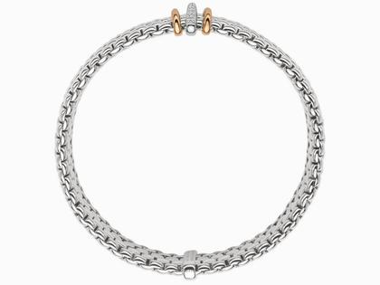 Fope Panorama Armband  mit 3 Ronden  Weißgold mit Brillanten – Armschmuck Armband aus 750 Weißgold. – Ansicht 2