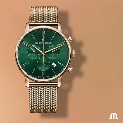 Chronograph Eliros Lacroix grün Maurice Metallband kaufen