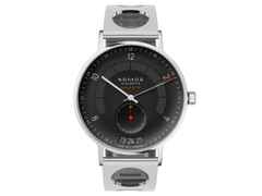 Nomos Glashütte Autobahn neomatik Automatik 41 mm Datum Director's Cut Limited Edition A9 – Herrenuhren Uhr mit Datum aus Edelstahl. Das Gehäuse ist rund und silber. Das Edelstahlarmband ist silber. Das Zifferblatt ist arabisch Index und schwarz. – Ansicht 2