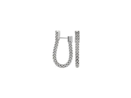 Fope Essentials Steckcreolen  Weißgold  klein – Ohrschmuck Creolen aus 750 Weißgold.