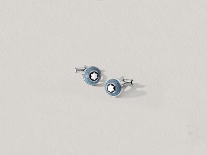 Montblanc Writers Edition 2025 Johann Wolfgang von Goethe Manschettenknöpfe – Herrenschmuck Manschettenknöpfe in silber und aus Edellack und Edelstahl. – Ansicht 2