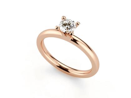 Niessing Amatis Ring mit Krappenfassung 2,0mm Rotgold 0,30ct G vsi – Ringe Ring mit Besatz aus 750 Rotgold.