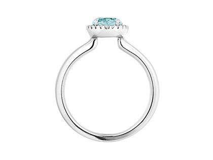 Capolavoro Espressivo Ring Weißgold Aquamarin klein – Ringe Ring mit Besatz aus 750 Weißgold. – Ansicht 2
