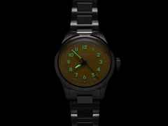 Oris Big Crown Pointer Date Automatik Edelstahl 40mm gelbes Zifferblatt Metallband – Herrenuhren Uhr mit Datum aus Edelstahl. Das Gehäuse ist rund und silber. Das Edelstahlarmband ist silber. Das Zifferblatt ist arabisch und gelb. – Ansicht 7