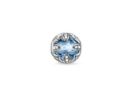 Thomas Sabo Karma K0106 Bead Lotos blau – Anhänger Anhänger mit Besatz aus 925 Silber.
