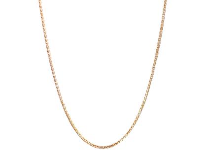 Meissen Pearl Collection Fuchsschwanzkette Roségold 63 cm – Halsschmuck Collierkette aus 750 Rotgold, Porzellan und und .