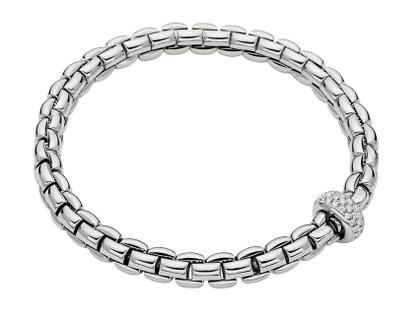 Fope FlexIt Armband  schmal Pavé mit Brillanten Weißgold – Armschmuck Armband aus 750 Weißgold.