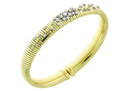 Chimento Stardust Armreif mittel Gelbgold – Armschmuck Armband aus 750 Gelbgold, 750 Weißgold und und .