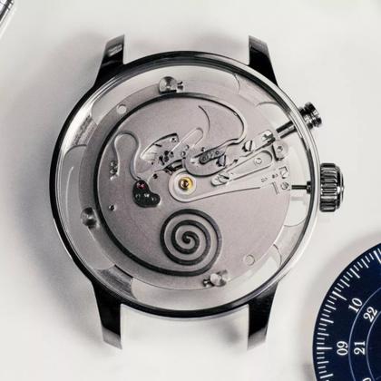 MeisterSinger Bell Hora Edelstahl beiges Zifferblatt braunes Lederband – Herrenuhren Uhr ohne Datum aus Edelstahl. Das Gehäuse ist rund und silber. Das Lederarmband ist braun. Das Zifferblatt ist arabisch und beige. – Ansicht 6