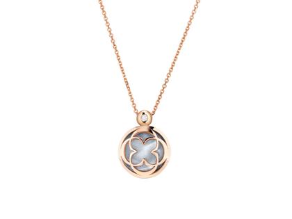 Capolavoro Rose Collier Roségold mit Brillant 0,003ct – Halsschmuck Collier aus 750 Rotgold.
