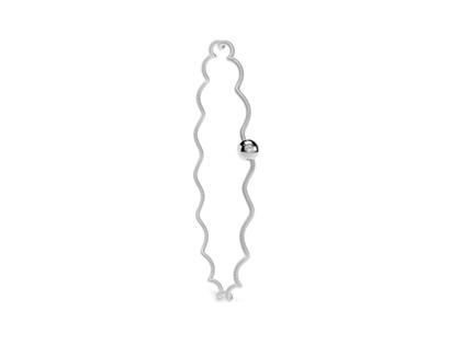 Niessing Colette Welle Armband Platinum mit Brillant 0,020ct – Armschmuck Armband aus 950 Platin.