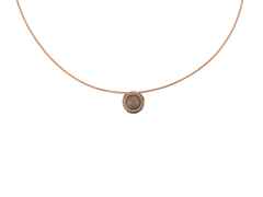 Jörg Heinz (E)Motion Collier Rotgold 42cm mit rosa Mondstein und Brillanten 0,600ct – Halsschmuck Collier aus 750 Rotgold. – Ansicht 3