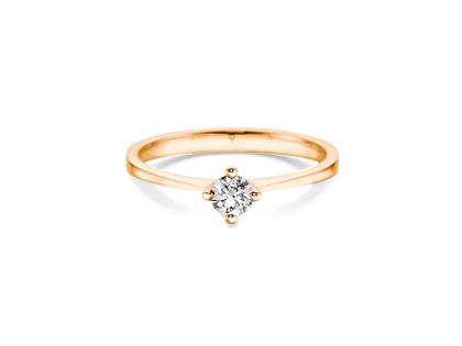 N1 Diamonds Verlobungsring 4er Krappe Rosegold 0,25ct – Ringe Ring mit Besatz aus 585 Rotgold.