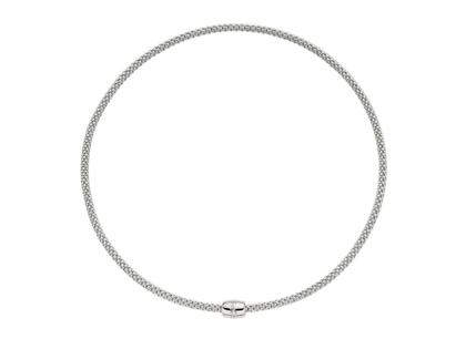 Fope Prima Flex'It Collier Weißgold 40cm mit Brillant 0,010ct – Halsschmuck Collier aus 750 Weißgold.