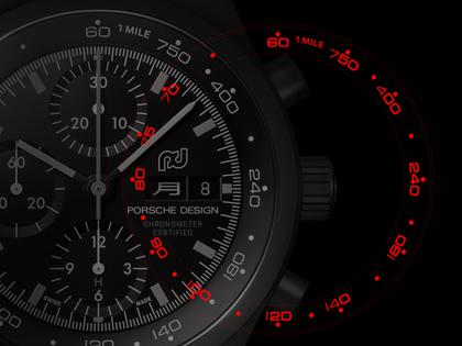Porsche Design Chronograph 1 - Hodinkee 2024 Limited Edition Automatik Titan beschichtet 41mm schwarzes Zifferblatt Metallband beschichtet – Herrenuhren Chronograph aus Titan und Titancarbid beschichtet. Das Gehäuse ist rund und schwarz. Das Titanarmband ist schwarz. Das Zifferblatt ist arabisch Index und schwarz. – Ansicht 6