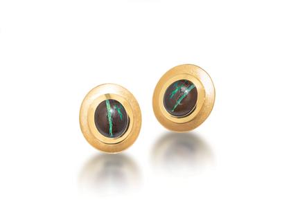 Cédé Art of Jewellery Ohrstecker Gelbgold Boulderopal – Ohrschmuck Ohrstecker aus 750 Gelbgold.