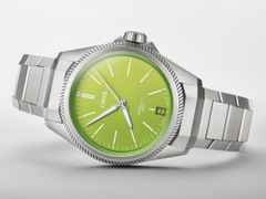 Oris ProPilot X Kermit Automatik Titan 39mm grünes Zifferblatt Metallband – Herrenuhren Uhr mit Datum aus Titan. Das Gehäuse ist rund und grau. Das Titanarmband ist grau. Das Zifferblatt ist ein Index in grün. – Ansicht 5