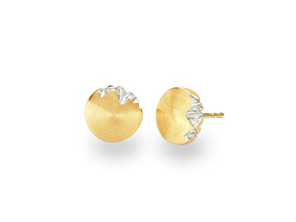 Schmuckwerk Alpen Ohrstecker flach Gelbgold – Ohrschmuck Ohrstecker aus 750 Gelbgold.