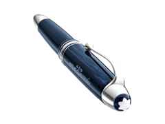 Montblanc The Origin Collection LeGrand Rollerball dunkelblaues Edelharz platinumbeschichtet – Schreibgeräte Rollerball in blau und aus Edelharz und platiniert. – Ansicht 3