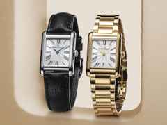 Maurice Lacroix Fiaba Square Quarz Edelstahl 24x34mm silbernes Zifferblatt schwarzes Lederband – Damenuhren Uhr ohne Datum aus Edelstahl. Das Gehäuse ist rechteckig und silber. Das Lederarmband ist schwarz. Das Zifferblatt ist römisch und silber. – Ansicht 4