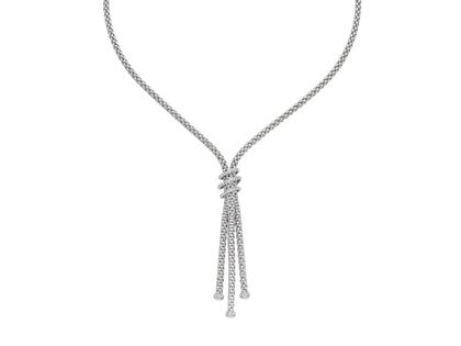 Fope Prima Collier Weißgold 43cm mit Brillanten 0,490ct – Halsschmuck Collier aus 750 Weißgold.