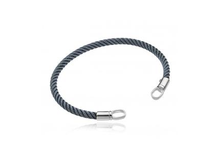 Chimento Typhoon Armspange Weißgold Kordel Edelstahl Blau 20cm – Armschmuck Armspange aus 750 Weißgold.