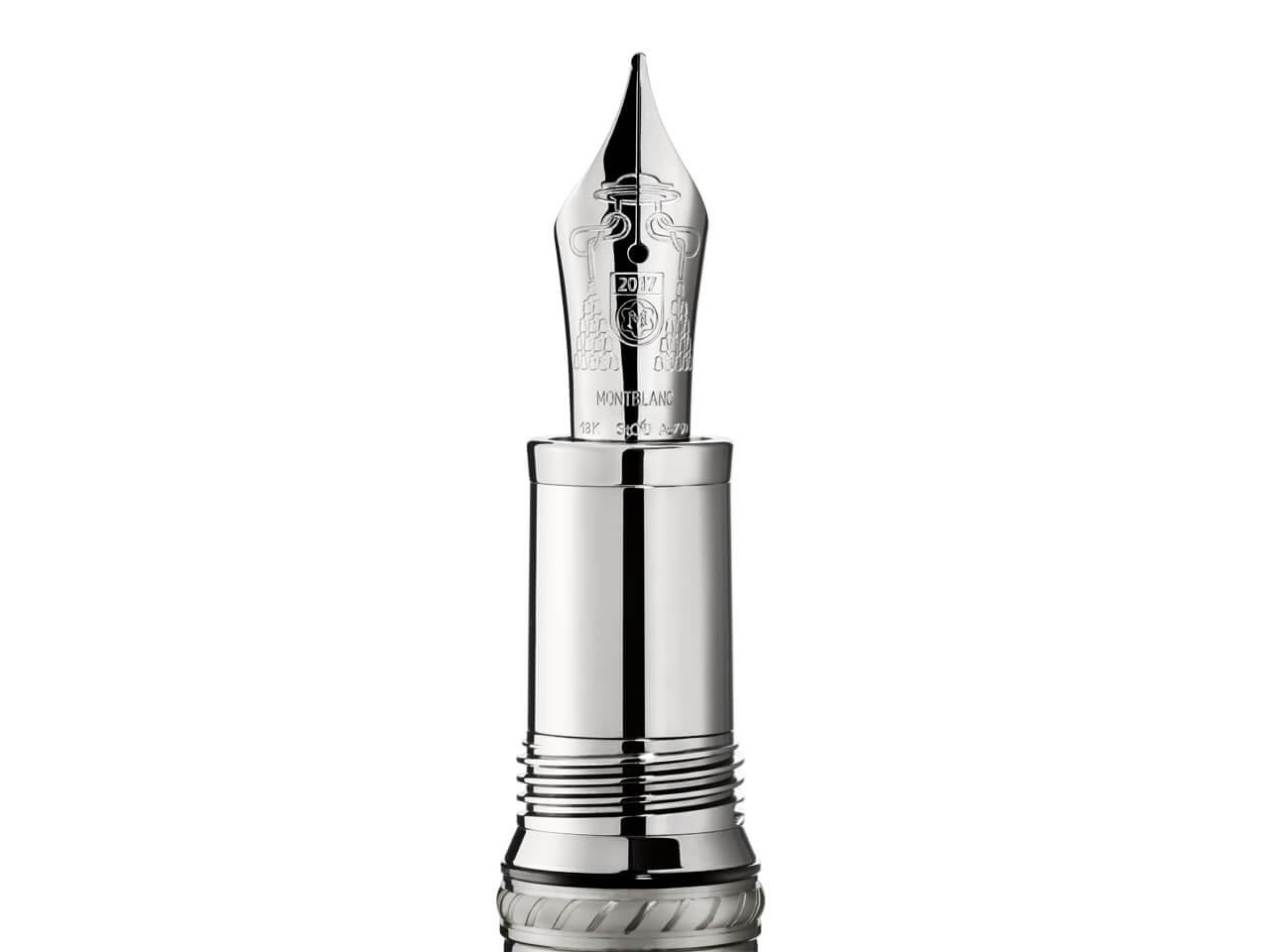 Montblanc 2017 Patron of Art: Limitierte Edition Scipione Borghese Füllfederhalter 4810 – Schreibgeräte Füllfederhalter aus 750 Gelbgold und und platiniert. – Ansicht 3