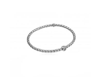 Chimento Stretch Spring Armband Weißgold 18cm mit Brillanten 0,230ct flexibel – Armschmuck Armband in silber und aus 750 Weißgold.