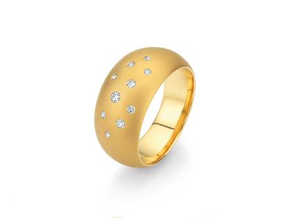 Micha Bunz Sternenhimmel Ring Gelbgold mit Brillanten – Ringe Ring mit Besatz in gelbgold und aus 750 Gelbgold.