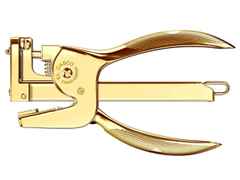 El Casco Heftzange aus Messing vergoldet – Büroaccessoires Tischhefter in gelbgold und aus Messing und vergoldet.