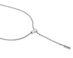Fope Aria  Y-Collier Weißgold längenverstellbar mit 1 Brillant 0,010ct – Halsschmuck Collier aus 750 Weißgold. – Ansicht 2
