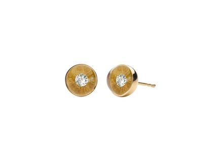 Schmuckwerk Glasklar Ohrstecker Rotgold 7mm Glaskugel klar mit Brillanten 0,120ct – Ohrschmuck Ohrstecker in rotgold und aus 750 Rotgold.