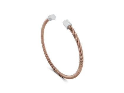 Niessing Colette Elementyx Space Hexagon Armreif Rosewood/Platinum 56mm mit Brillanten 0,036ct – Armschmuck Armreif in roségold und aus 750 Weißgold und 950 Platin.