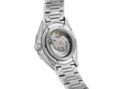 TAG Heuer Carrera Date Automatik Edelstahl 39mm schwarzes Zifferblatt Metallband – Herrenuhren Uhr mit Datum aus Edelstahl. Das Gehäuse ist rund und silber. Das Edelstahlarmband ist silber. Das Zifferblatt ist ein Index in schwarz. – Ansicht 4
