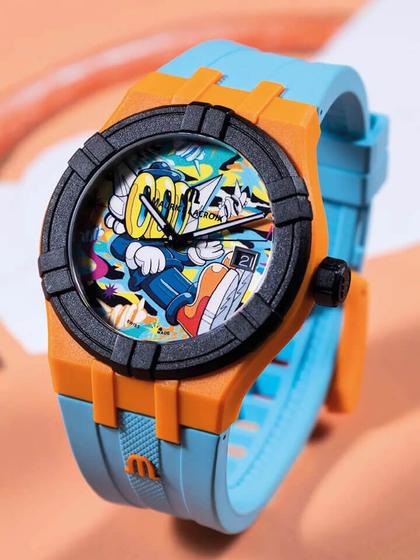 Maurice Lacroix Aikon #tide Benzilla orange, blau schwarz