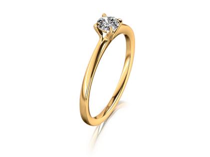 Meister Verlobungsring Solitaire Gelbgold mit Brillant 0,270ct – Ringe Ring aus 750 Gelbgold.
