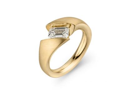 Schaffrath Calla Damenring Emerald Gelbgold – Ringe Ring mit Besatz aus 750 Gelbgold.