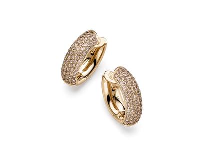 IsabelleFa Navette Creolen 13 Roségold mit Brillanten – Ohrschmuck Creolen in roségold und aus 750 Rotgold.