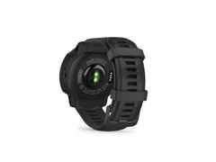 Garmin Instinct Crossover Solar faserverstärktes Polymer schiefergrau 45 mm Kautschukband schiefergrau – Herrenuhren Uhr Multifunktion aus Kautschuk und Kunststoff. Das Gehäuse ist rund und grau. Das Kautschuk / Kunststoff / Silikon Armband ist grau. Das Zifferblatt ist analog digital und schwarz. – Ansicht 6