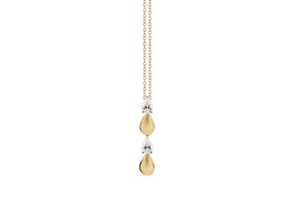 Cammilli Firenze Divina Kette mit Anhänger    White Ice und Yellow Sunrise mit Brillanten 0,600ct – Halsschmuck Kette mit Anhänger aus 750 Gelbgold, 750 Weißgold und und .