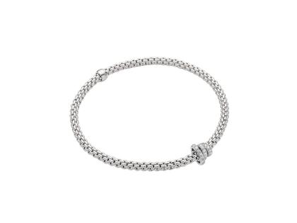 Fope Prima Flex'It Armband Weißgold M mit Brillanten 0,310ct – Armschmuck Armband aus 750 Weißgold.