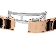 Rado Centrix Diamonds Automatik Edelstahl Roségold-PVD 30,5mm braunes Zifferblatt Metallband – Damenuhren Uhr mit Datum aus Edelstahl, Keramik und PVD beschichtet. Das Gehäuse ist rund und roségold. Das Keramikarmband ist braun. Das Zifferblatt ist ein Index in braun. – Ansicht 5