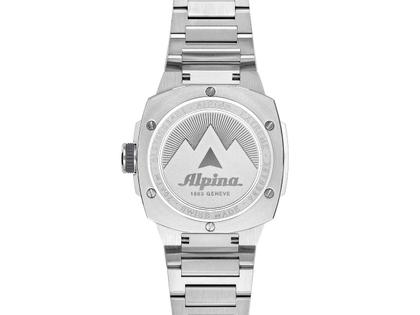 Alpina Alpiner Extreme Automatik Titan 39mm weißes Zifferblatt Metallband – Herrenuhren Uhr mit Datum aus Titan. Das Gehäuse ist rund und silber. Das Titanarmband ist silber. Das Zifferblatt ist ein Index in weiß. – Ansicht 3