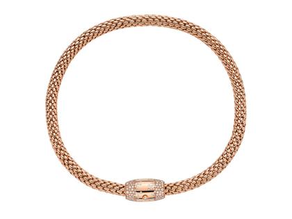 Fope Love Nest Flex'It Collier Roségold 40cm mit Brillanten 1,98ct – Halsschmuck Collier aus 750 Rotgold.