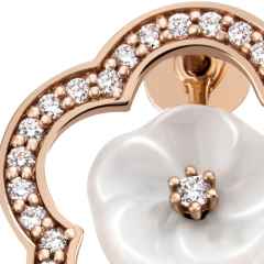 Meissen 1739 Royal Blossom Frame Ohrstecker Roségold mit Brillanten 0,700ct – Ohrschmuck Ohrstecker aus 750 Rotgold, Porzellan und und . – Ansicht 2
