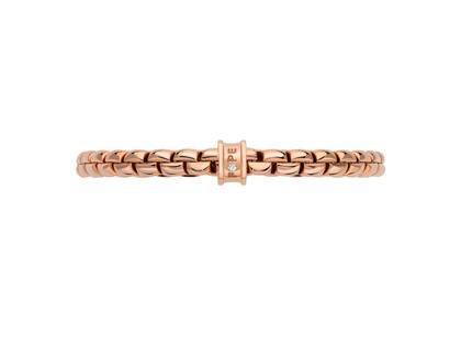 Fope Eka Flex'It  Armband  mittel Roségold 1 Ronde mit Brillant 0,02ct M flexibel – Armschmuck Armband aus 750 Rotgold. – Ansicht 3